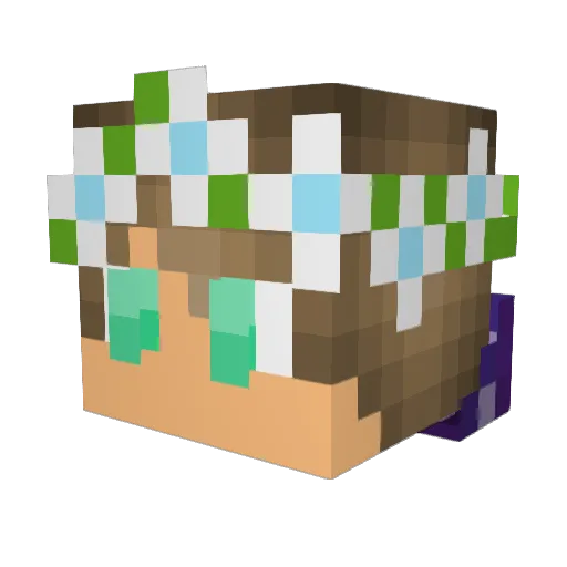 Adradon Minecraft avatar head, 3D render