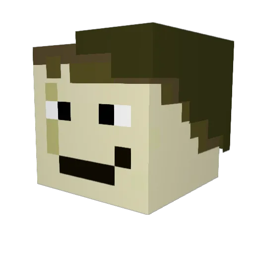 AdrainEid3434 Minecraft avatar head, 3D render
