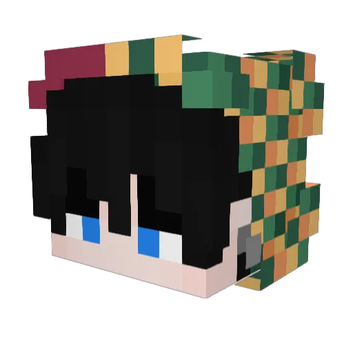 AdrasGod Minecraft avatar head, 3D render