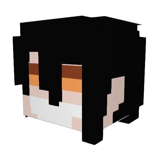 AdrasteJanus Minecraft avatar head, 3D render