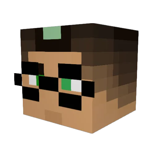 AdrastosZD Minecraft avatar head, 3D render