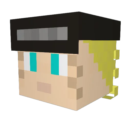 Adrastros Minecraft avatar head, 3D render