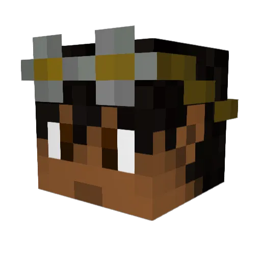 Adraztoz Minecraft avatar head, 3D render