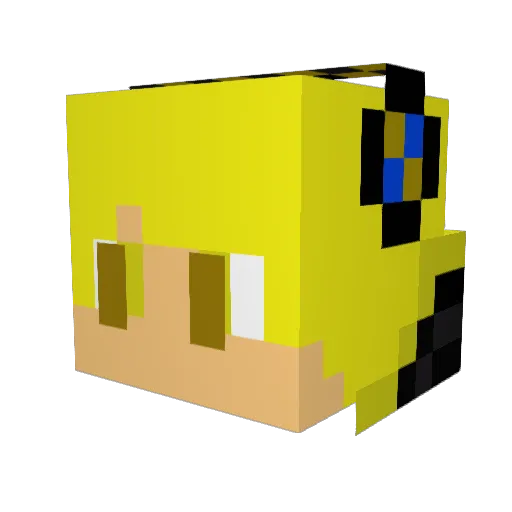AdreasR21 Minecraft avatar head, 3D render