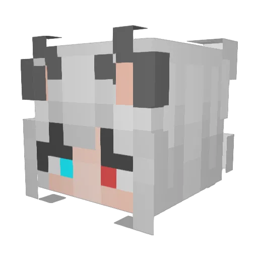Adressija Minecraft avatar head, 3D render
