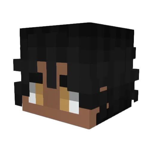 Adrhainee Minecraft avatar head, 3D render