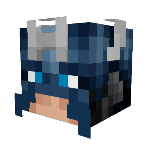 Adri00w Minecraft avatar head, 3D render
