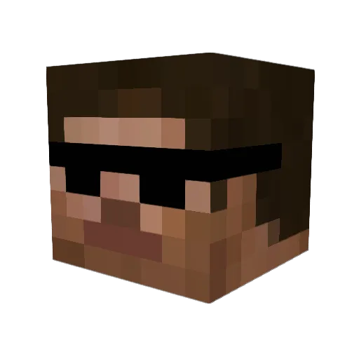 AdriBLLK Minecraft avatar head, 3D render