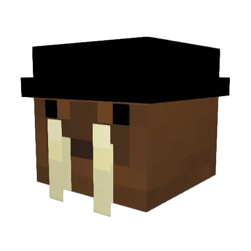 AdriJC Minecraft avatar head, 3D render