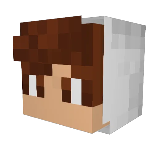 AdriKilka Minecraft avatar head, 3D render