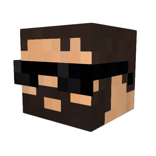 AdriM_06 Minecraft avatar head, 3D render
