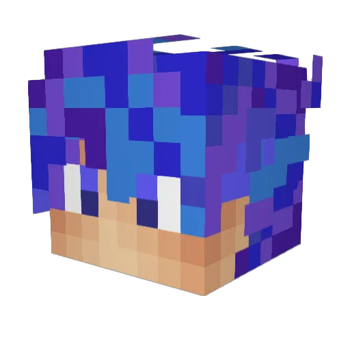 AdriOP Minecraft avatar head, 3D render