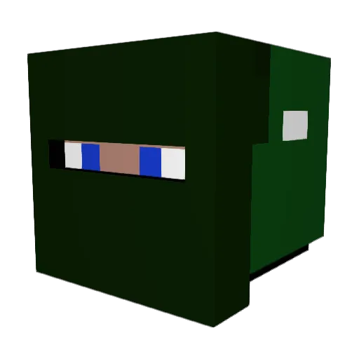 AdriPiii Minecraft avatar head, 3D render