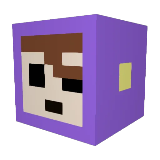 AdriRK Minecraft avatar head, 3D render