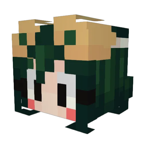 AdriRoxas Minecraft avatar head, 3D render