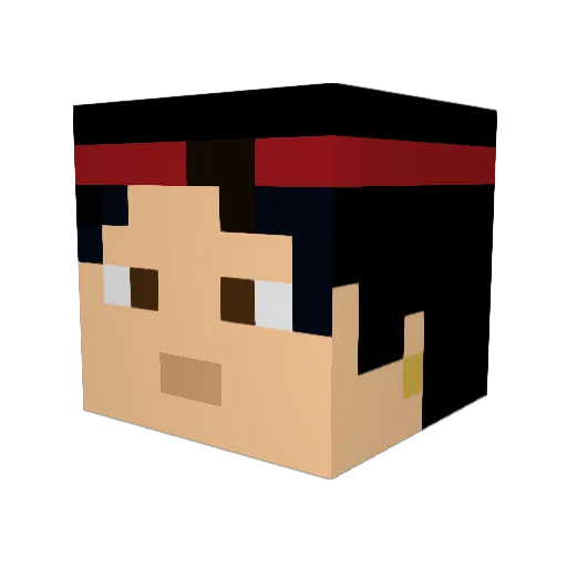 AdriTega_501 Minecraft avatar head, 3D render