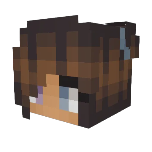 AdriVal21 Minecraft avatar head, 3D render