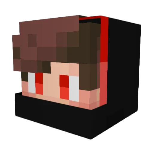 AdriaNFLO1 Minecraft avatar head, 3D render