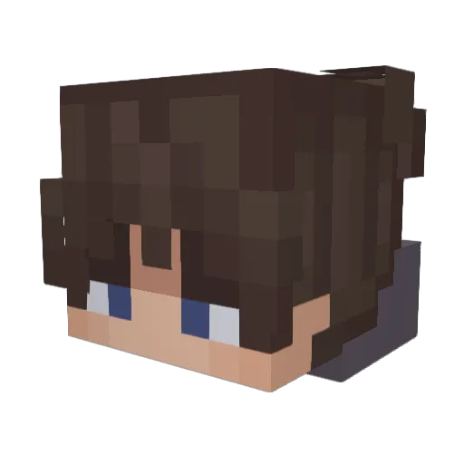 Adriamoooo Minecraft avatar head, 3D render