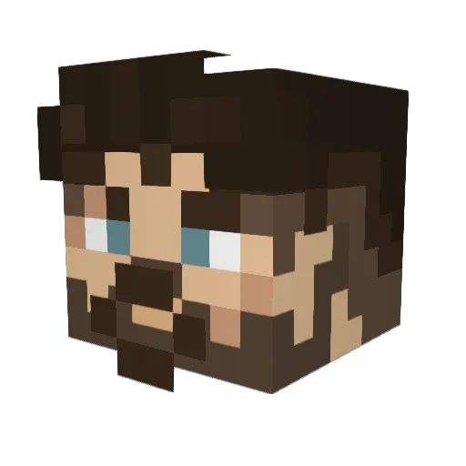 Adrian0828 Minecraft avatar head, 3D render