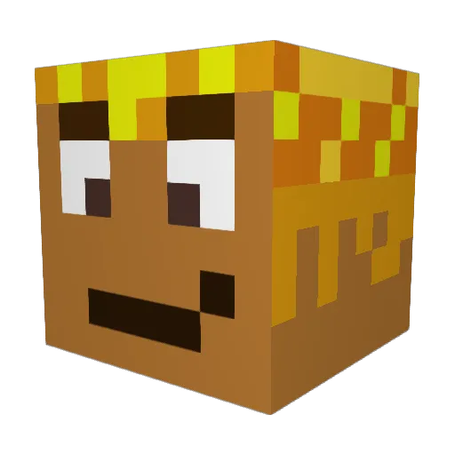 Adrian123_ Minecraft avatar head, 3D render