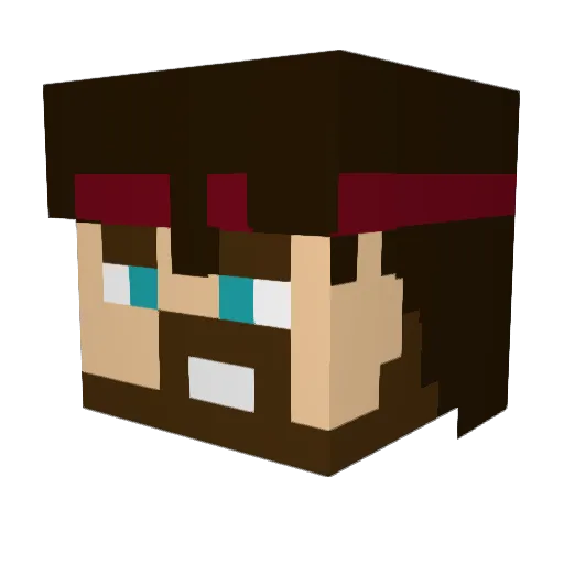 Adrian12617 Minecraft avatar head, 3D render