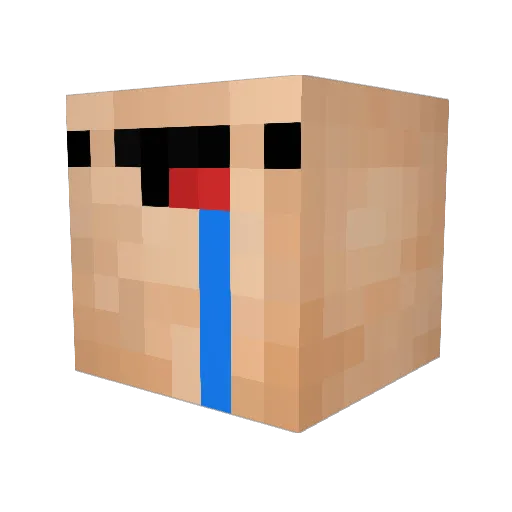 AdrianFux Minecraft avatar head, 3D render