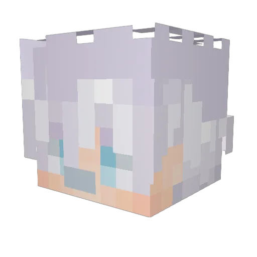 AdrianHG Minecraft avatar head, 3D render