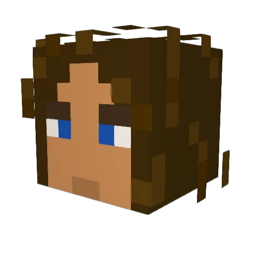 AdrianMok Minecraft avatar head, 3D render