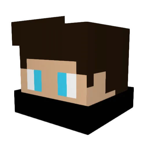 AdrianMrk Minecraft avatar head, 3D render