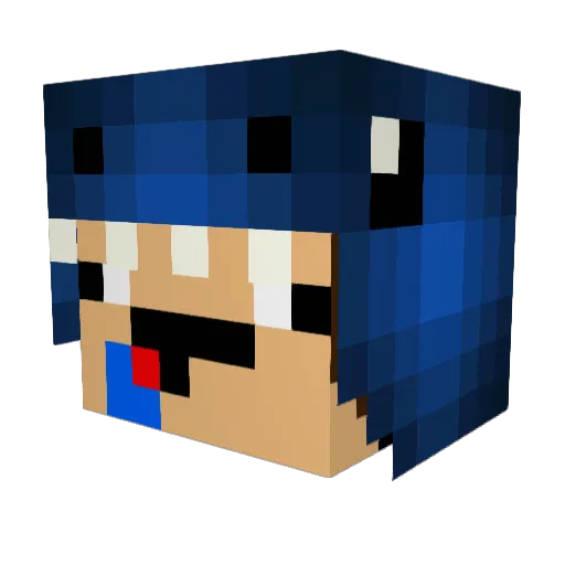 AdrianRiv Minecraft avatar head, 3D render