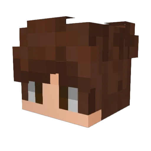 AdrianSRJ Minecraft avatar head, 3D render