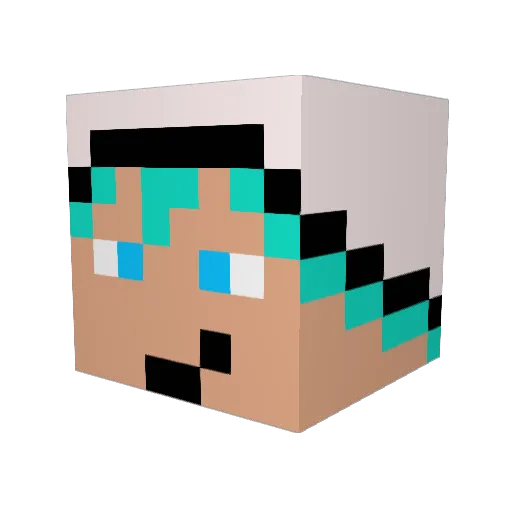 AdrianTheAwsome Minecraft avatar head, 3D render