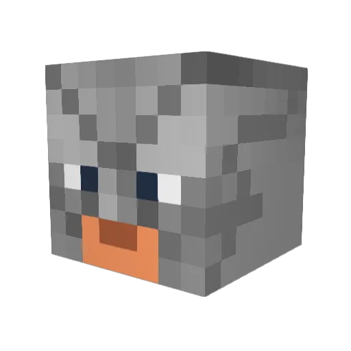 AdrianTutos Minecraft avatar head, 3D render