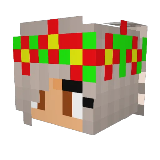 Adrianaiscool Minecraft avatar head, 3D render