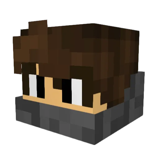 AdriannThouu Minecraft avatar head, 3D render