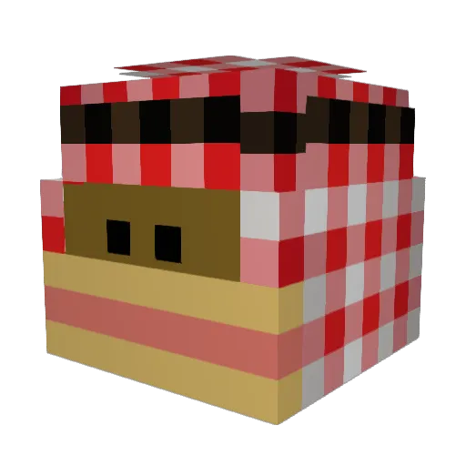 Adriano8 Minecraft avatar head, 3D render