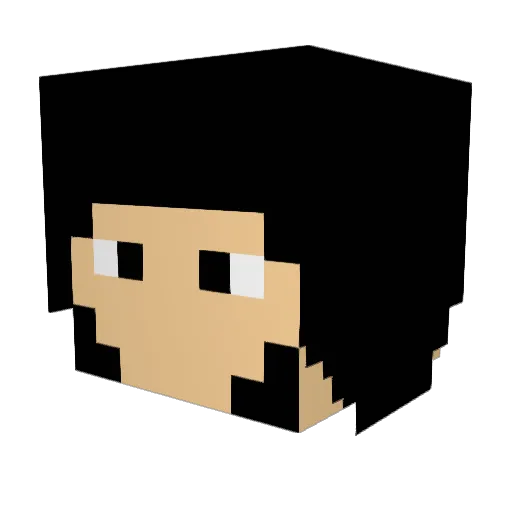Adrianps_02 Minecraft avatar head, 3D render