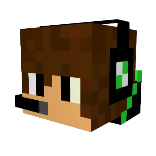 Adrianys74 Minecraft avatar head, 3D render