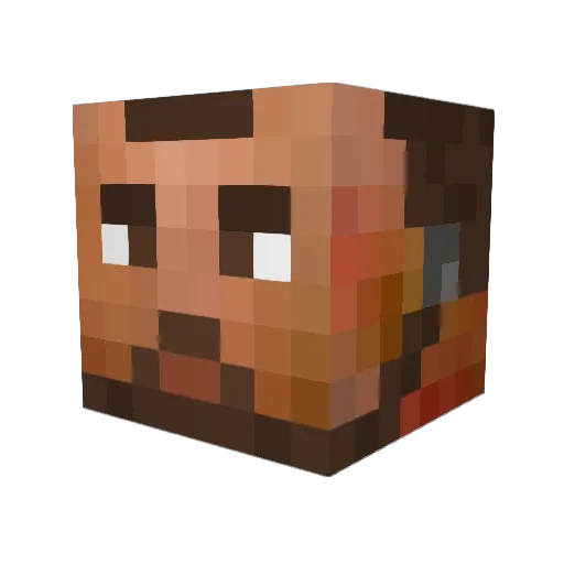 Adrianzgeb Minecraft avatar head, 3D render