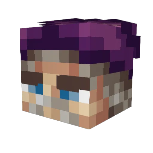 Adrianzino44 Minecraft avatar head, 3D render