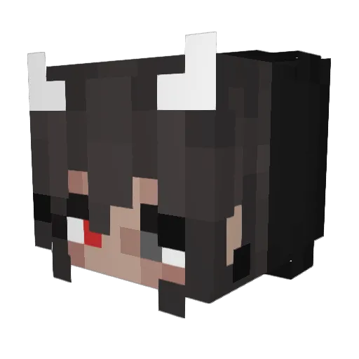 Adribets Minecraft avatar head, 3D render