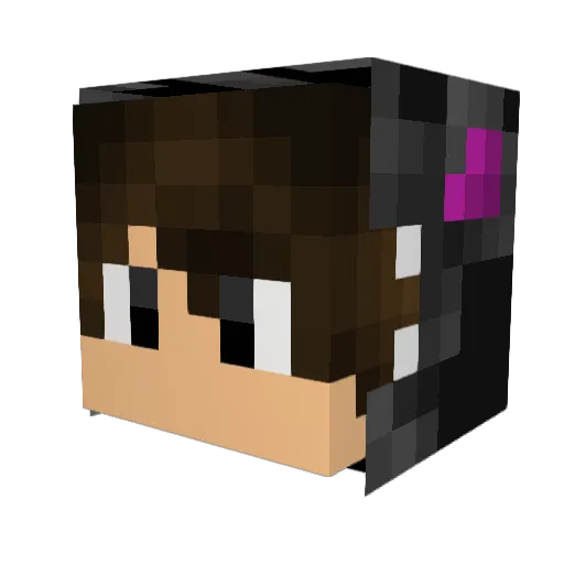 Adridelaff Minecraft avatar head, 3D render