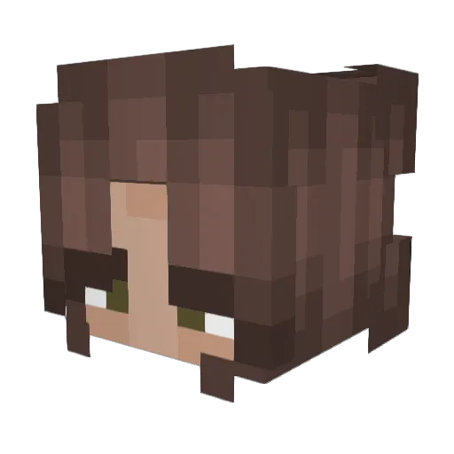 AdrieCookie Minecraft avatar head, 3D render