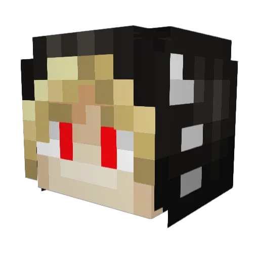 Adried Minecraft avatar head, 3D render