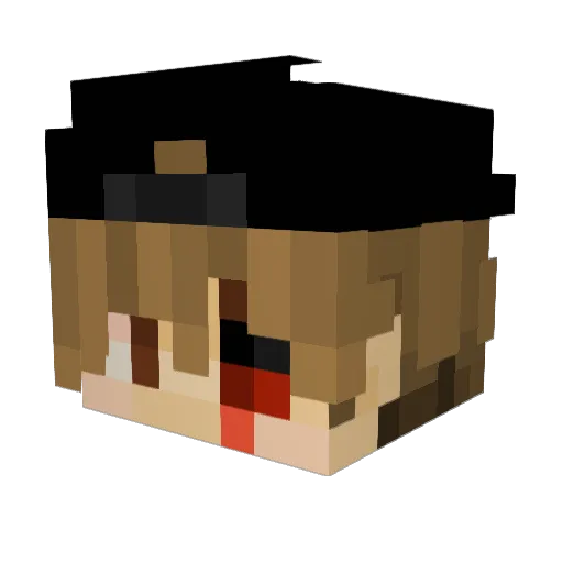 AdrielBG Minecraft avatar head, 3D render