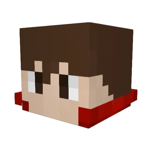 Adriellv Minecraft avatar head, 3D render