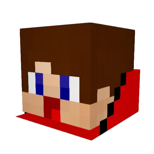 Adrielo34 Minecraft avatar head, 3D render