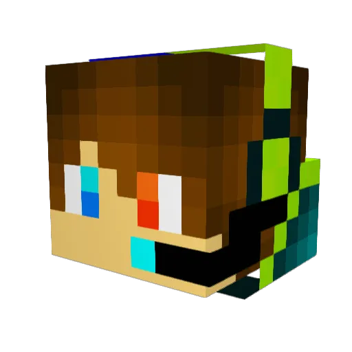 Adrien13720 Minecraft avatar head, 3D render