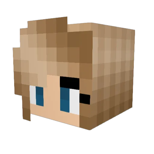Adriiko Minecraft avatar head, 3D render